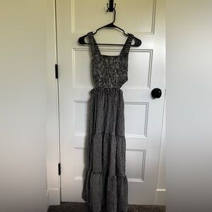 American Eagle Outfitters Black and White Checkered Maxi Dress